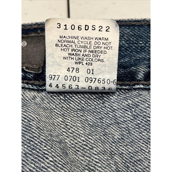 Vintage Levis Silvertab Mens 34x34 Relaxed Fit Straight Blue Denim 100% Cotton - Picture 9 of 15